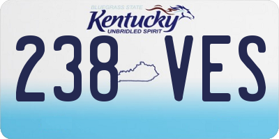KY license plate 238VES