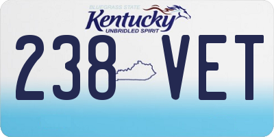 KY license plate 238VET