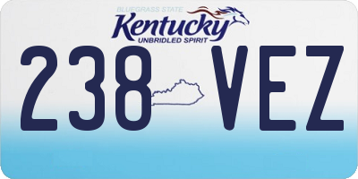 KY license plate 238VEZ