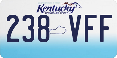 KY license plate 238VFF