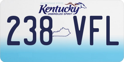 KY license plate 238VFL