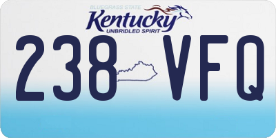 KY license plate 238VFQ