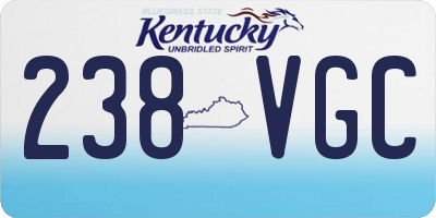 KY license plate 238VGC