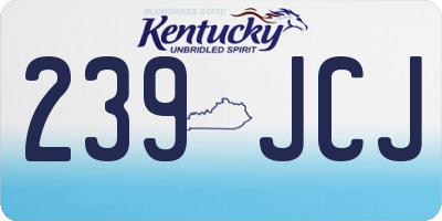 KY license plate 239JCJ