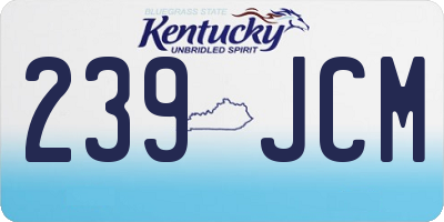 KY license plate 239JCM