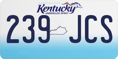 KY license plate 239JCS