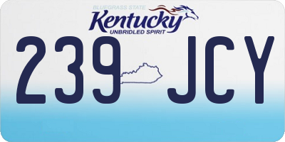 KY license plate 239JCY
