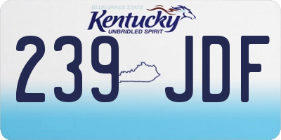 KY license plate 239JDF