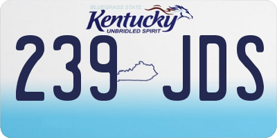 KY license plate 239JDS