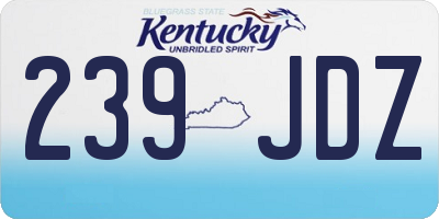 KY license plate 239JDZ