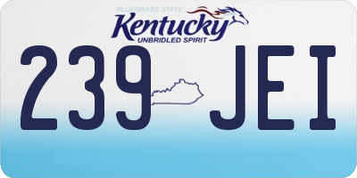 KY license plate 239JEI