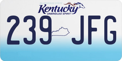 KY license plate 239JFG