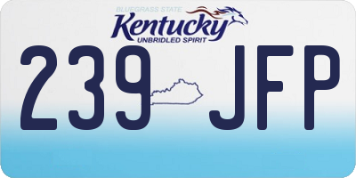 KY license plate 239JFP