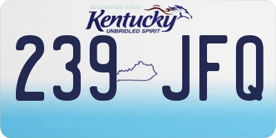 KY license plate 239JFQ