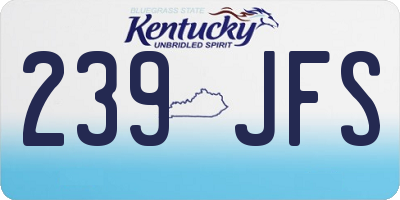 KY license plate 239JFS