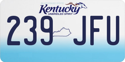 KY license plate 239JFU
