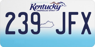 KY license plate 239JFX