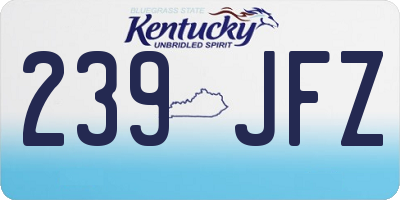 KY license plate 239JFZ