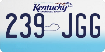 KY license plate 239JGG
