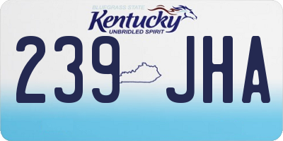 KY license plate 239JHA