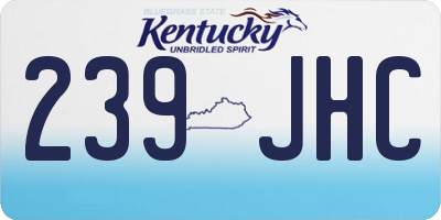 KY license plate 239JHC