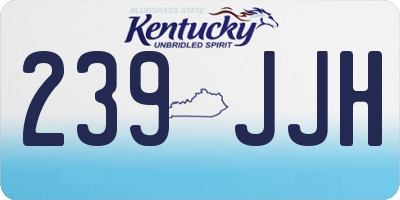 KY license plate 239JJH