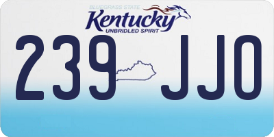 KY license plate 239JJO