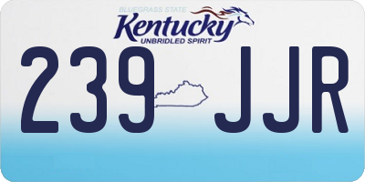 KY license plate 239JJR
