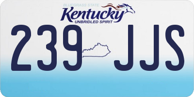 KY license plate 239JJS