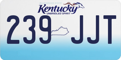 KY license plate 239JJT