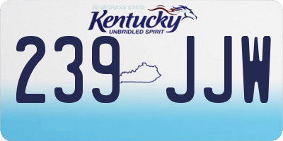 KY license plate 239JJW