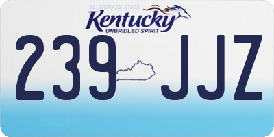 KY license plate 239JJZ
