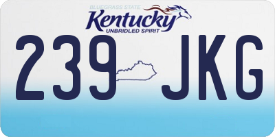 KY license plate 239JKG