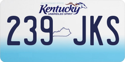 KY license plate 239JKS