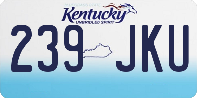 KY license plate 239JKU