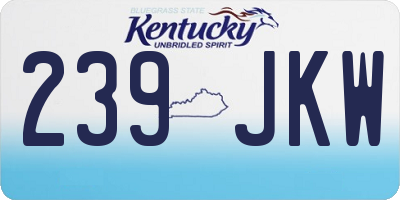 KY license plate 239JKW
