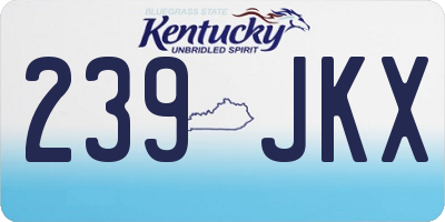 KY license plate 239JKX