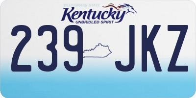 KY license plate 239JKZ