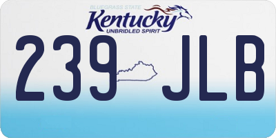 KY license plate 239JLB