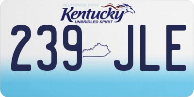 KY license plate 239JLE