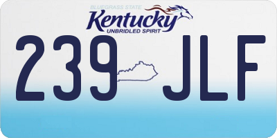 KY license plate 239JLF