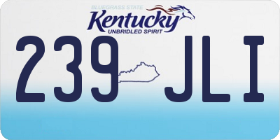 KY license plate 239JLI
