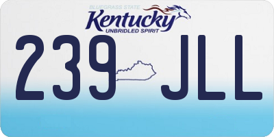 KY license plate 239JLL