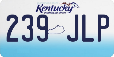 KY license plate 239JLP