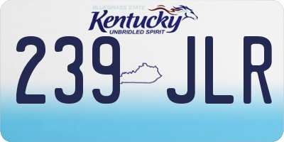 KY license plate 239JLR