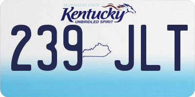 KY license plate 239JLT