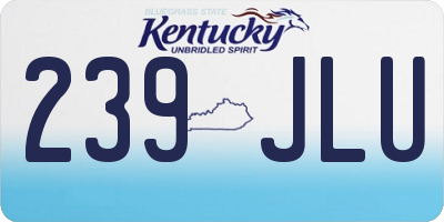 KY license plate 239JLU
