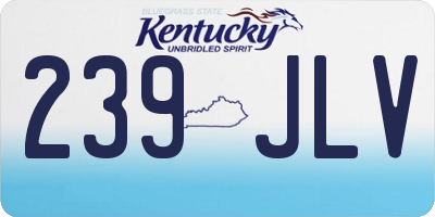 KY license plate 239JLV