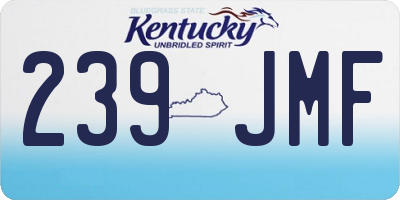 KY license plate 239JMF