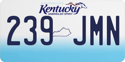KY license plate 239JMN